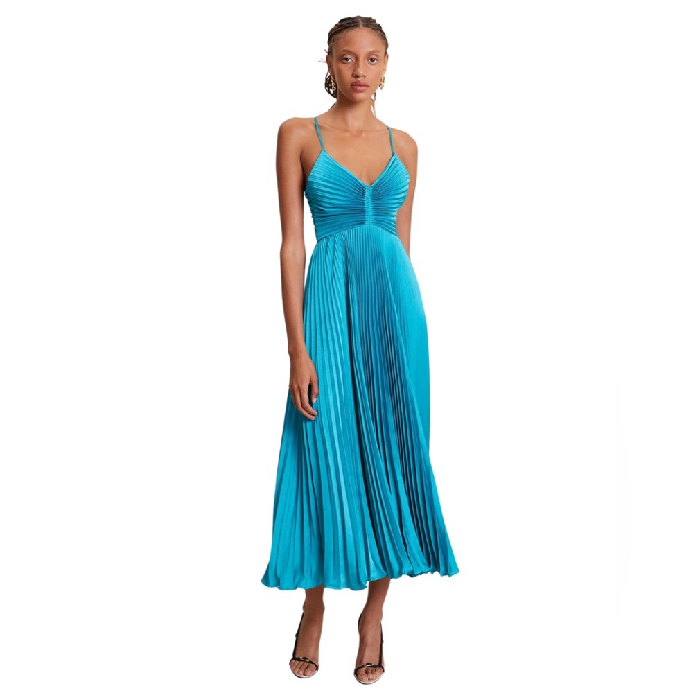 A.L.C. | Gemini Pleated Cut Out Midi Dress - Size 6